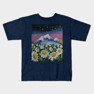 Chamomile mountain Original Oil-Paint Art Kids T-Shirt